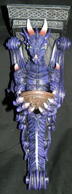 Gothic Medieval Dragon Wall Shelf Caryatids
139.7mm Wide x 65.1mm Deep x 368.3mm High 907.185grams
Keywords: Gothic Medieval Dragon Wall Shelf Caryatids